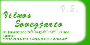 vilmos sovegjarto business card